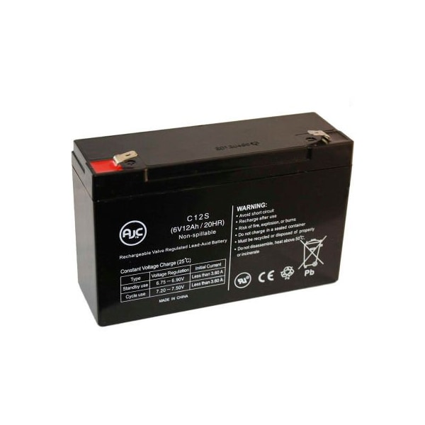 Battery Clerk AJC Chloride 100-001-136 Sealed Lead Acid - AGM - VRLA Battery 100-001-136-Chloride-6V-12Ah-SLA - main